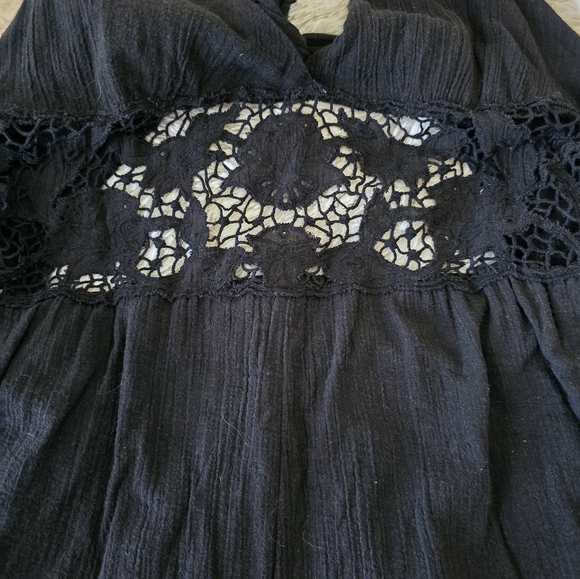 Free People Black Day Dream Shorts Romper size S/P - Picture 11 of 16